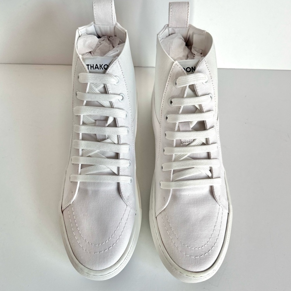 🍒Thakoon Pull On White High Top Sneakers. Size: 38 - Picture 11 of 11